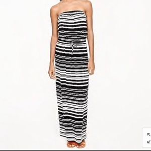 J. Crew Amie Striped Strapless Maxi Dress
